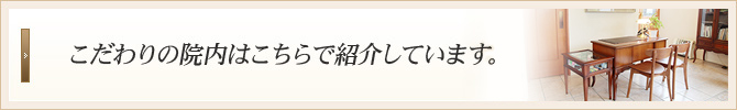 こだわりの院内はこちらで紹介しています。